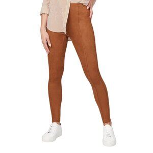 SPANX Faux Caramel Suede Leggings Women's Size Small NEW w/TAG $98